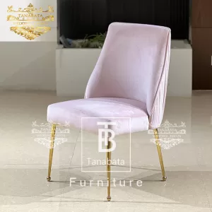 Cream Velvet Dining Chair