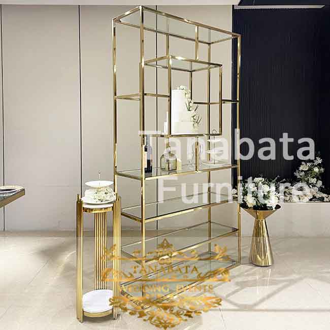 Bata Rack Luxury Stainless Steel Frame Wine Rack Tanabata