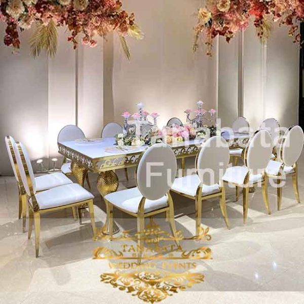 Wedding Gold Stainless Steel Waiting Chair Tanabata