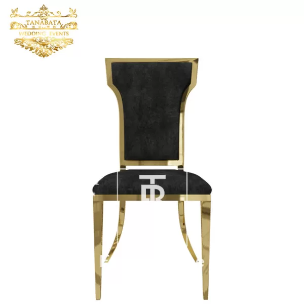 Black Velvet Stainless Steel Hotel Chair