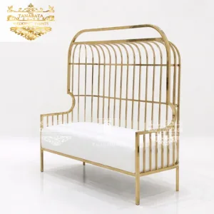 King gold sofa wedding