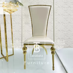 Gold Stainless Steel Chair