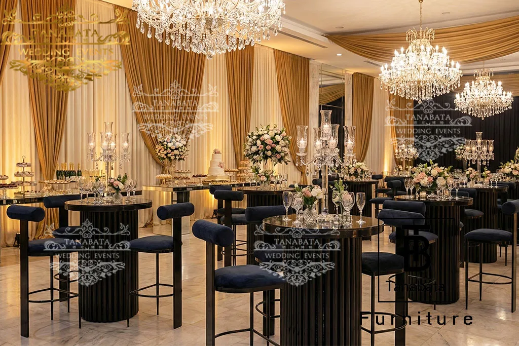 Bar Table and Barstool Set Designed for Luxury Weddings