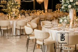Cream Dining Chairs for Modern Wedding Events