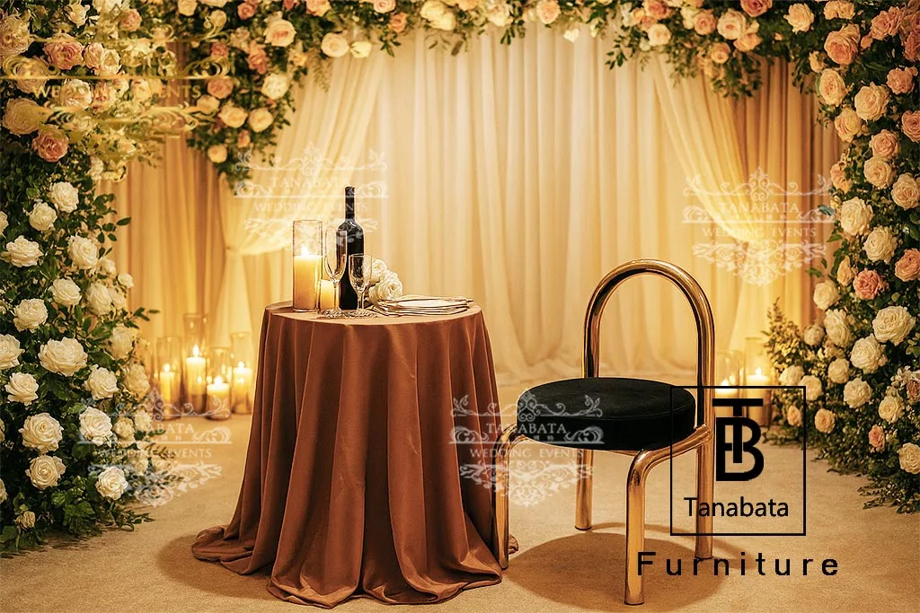 Curved Silhouette Wedding Chairs for High-End Ceremonies