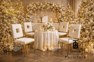 Square-Backed Chair Creates a Memorable Wedding Atmosphere
