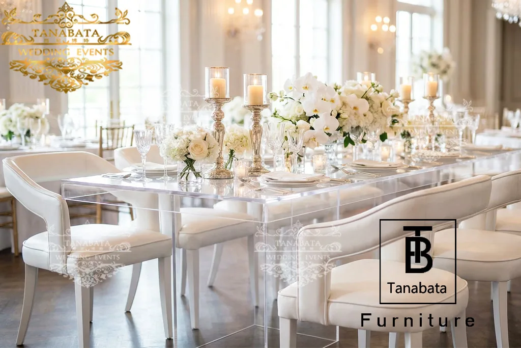 White Velvet Dining Chairs Define Wedding Sophistication