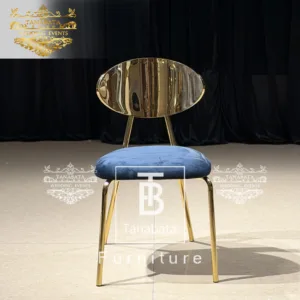 Oval Mirror Back Velvet Dining Chair