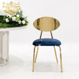 Oval Mirror Back Velvet Dining Chair