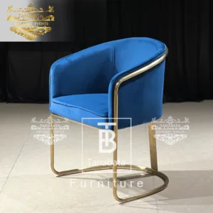 Blue Velvet Wedding Chair
