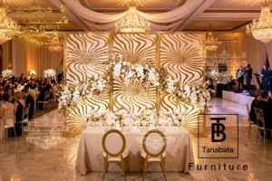 Spiral Sunburst Vortex Backdrop for Wedding Ceremony Hall