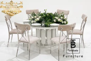 Silver Cross Back Wedding Chair