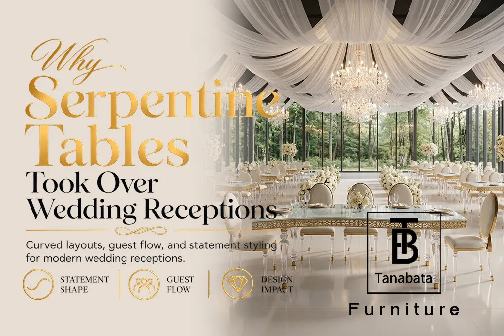 Why Serpentine Tables Took Over Wedding Receptions